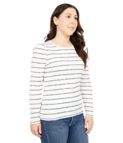 Vince Camuto Long Sleeve Puff Shoulder Smocked Knit Stripe Top 3 Vince Camuto Long Sleeve Puff Shoulder Smocked Knit Stripe Top -Vince Camuto 81Tq2wc2TfL