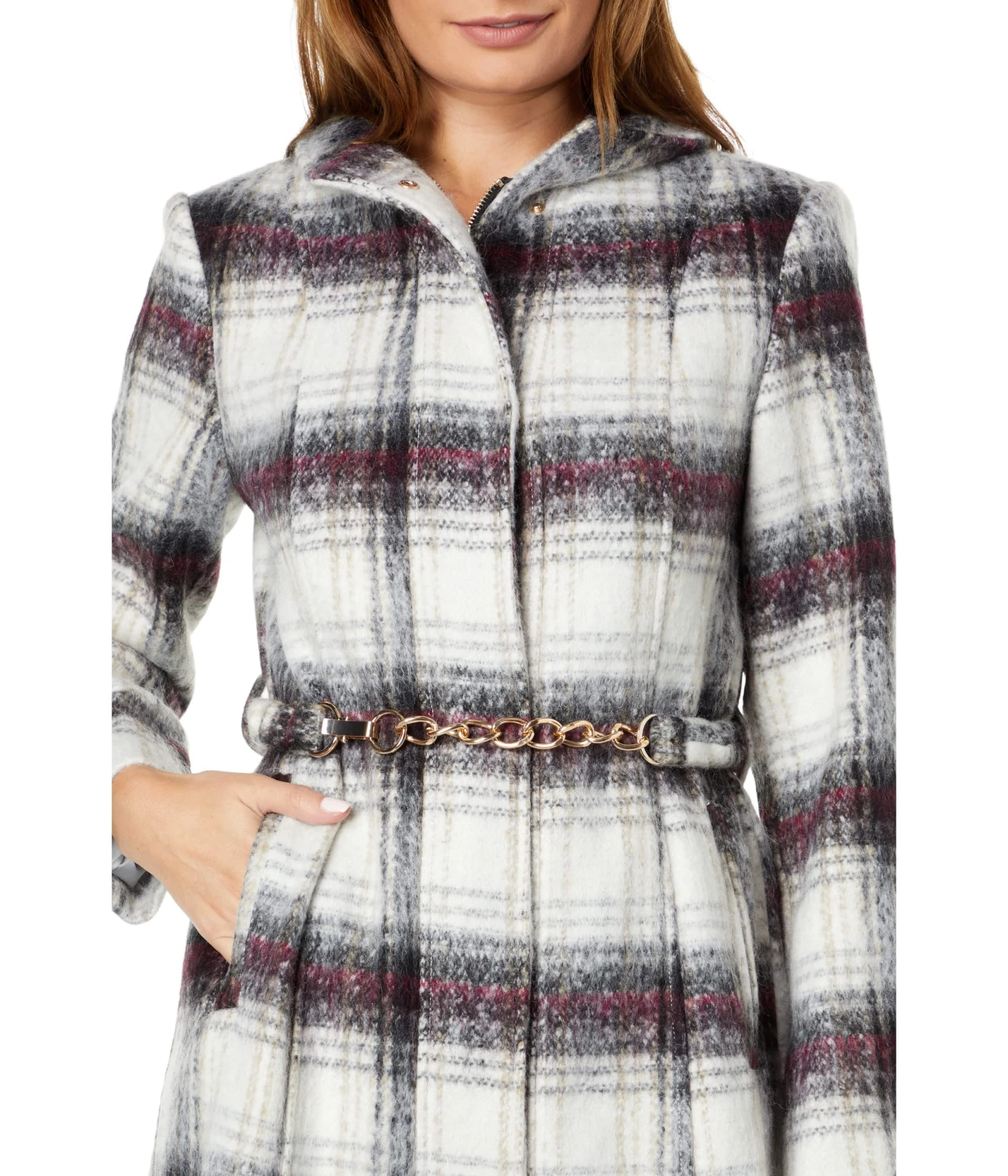 Vince Camuto Wool Coat w/ Belt Chain V22753X Vince Camuto Wool Coat W/ Belt Chain V22753X -Vince Camuto 81bqOg7zsPL