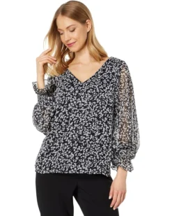 Vince Camuto V-Neck Bloosan Blouse