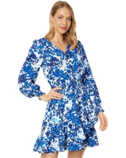 Vince Camuto V-Neck Tiered Midi Dress