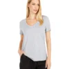 Vince Camuto Short Sleeve Studded V-Neck Top