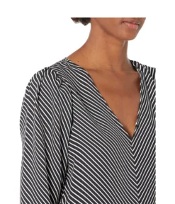 Vince Camuto Long Sleeve Puff Shoulder Diagonal Stripe Blouse -Vince Camuto 917Y0rT1aXL