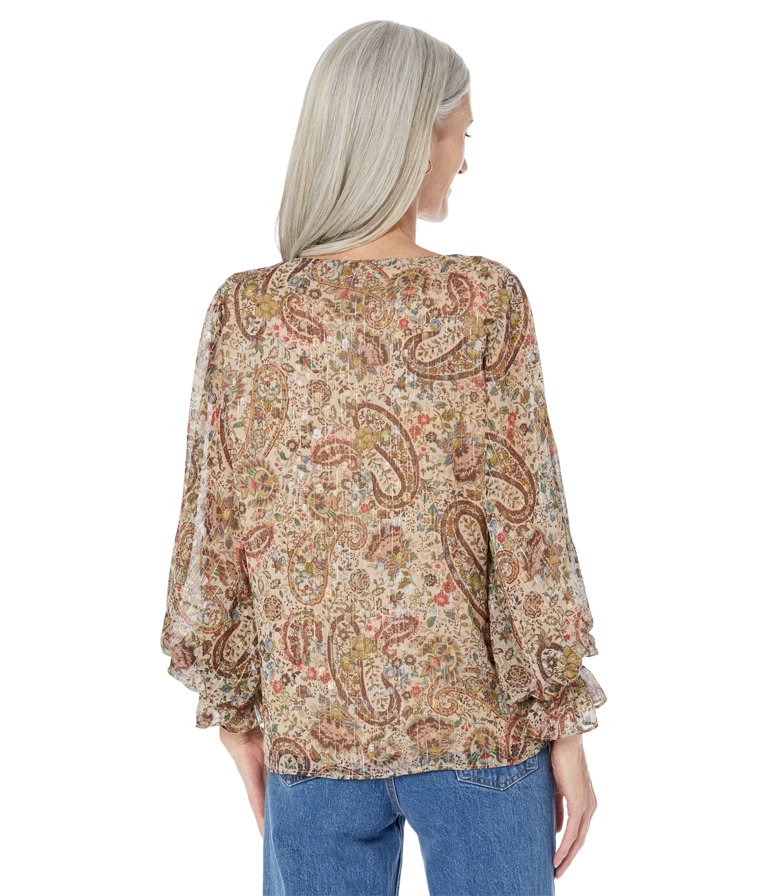 Vince Camuto V-Neck Bloosan Sleeve Blouse Vince Camuto V-Neck Bloosan Sleeve Blouse -Vince Camuto 91QODoSX8KL