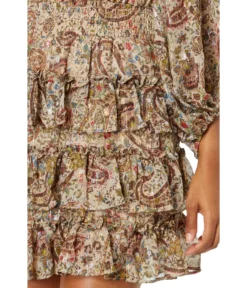 Vince Camuto V-Neck Tiered Skirt Dress With Balloon Sleeve -Vince Camuto 91eHf3J5dyL