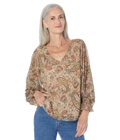 Vince Camuto V-Neck Bloosan Sleeve Blouse