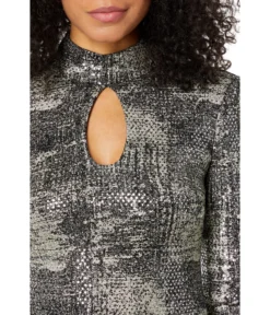 Vince Camuto Sequin Knit High Neck Key Hole Dress 2 Vince Camuto Sequin Knit High Neck Key Hole Dress -Vince Camuto A1Lqw aNsoL